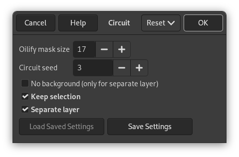 „Circuit“ filter options