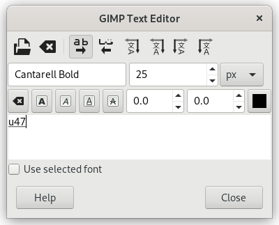 Entering Unicode characters