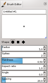 The “Brushes” Editor dialog
