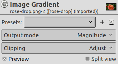 Image Gradient filter options