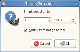 The “Shrink Selection” dialog