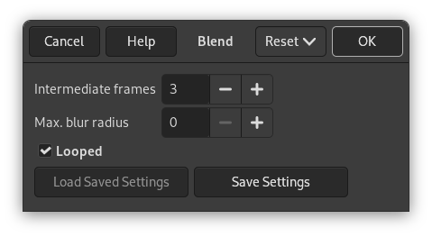 „Blend“ options