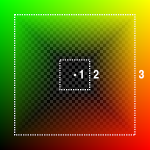 Color to Alpha Thresholds examples