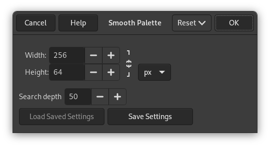 „Smooth Palette” options