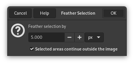 The „Feather Selection” dialog