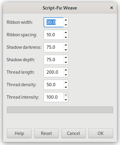 ”Weave” filter options