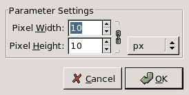 Pixelize filter options