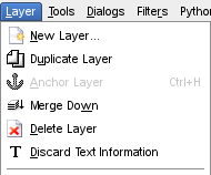 Layer Text Discard command