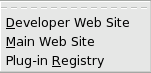 The GIMP online submenu of the Help menu