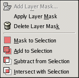The Mask submenu of the Layer menu