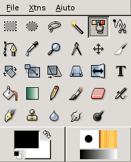 L'icona della selezione per colore nella barra degli strumenti
