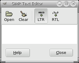El editor de textos del GIMP