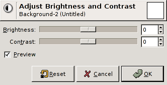 Brightness-Contrast options dialog