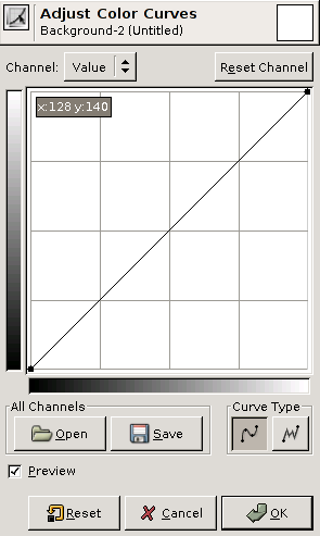 Curves tool Nástroj Křivky
