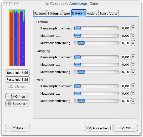 Eigenschaften (Erweitert) für das Filter CML-Explorer