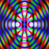 Two examples of diffraction patterns.