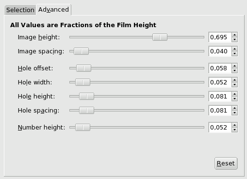 Film filter options (Advanced)