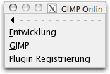 Das Untermenü GIMP online