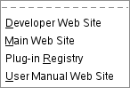 The GIMP online submenu of the Help menu
