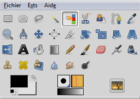 L'icône Sélection par couleur dans la Boîte à outils.