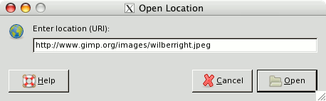 The Open Location dialog