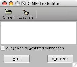 Der GIMP-Texteditor