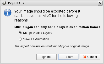 Export MNG File Dialog