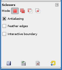 Tool Options for the Intelligent Scissors