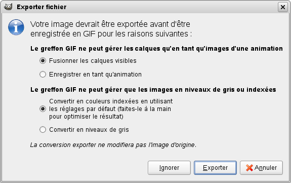 Exporter un fichier GIF