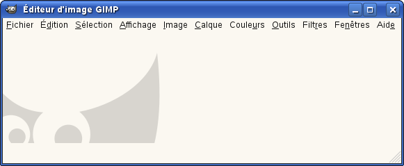 Nouvelle apparence de la fenêtre d'image dans GIMP 2.6