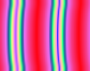 Illustrazione degli effetti delle tre impostazioni di ripetizione per il gradiente «Abstract 2».