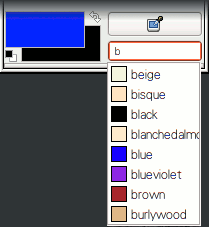 CSS色名表示の例