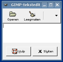 De GIMP tekstbewerker