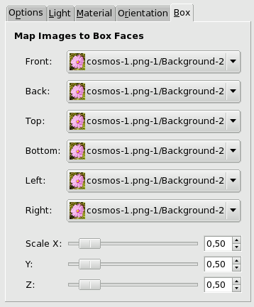 Map Object options (Box)