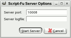 The Script-Fu Server Options