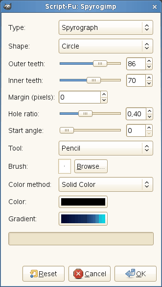 Spyrogimp options