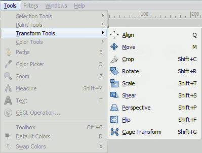 An overview of the transform tools