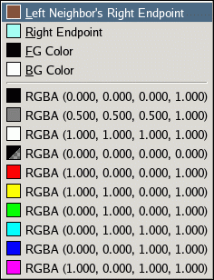 The Load Color From submenu