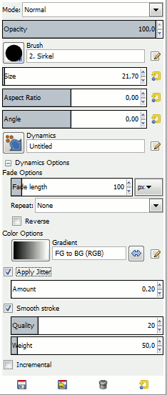 Tool options shared by paint tools