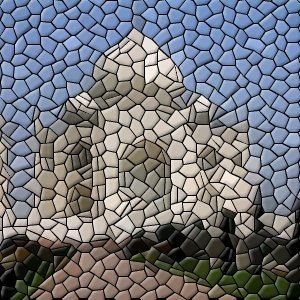 Ejemplo de aplicación del filtro Mosaico
