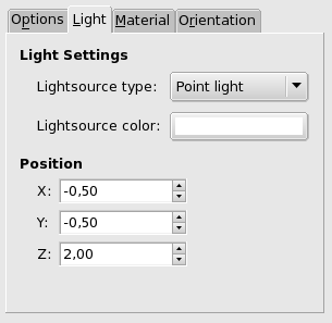 Opciones de Mapear objeto (luz)