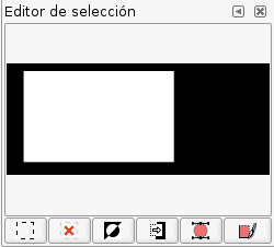 La ventana del diálogo Editor de selección