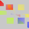 幻フィルターのモードの例 (分割を 4 に設定)
