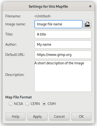 Editing the image map data