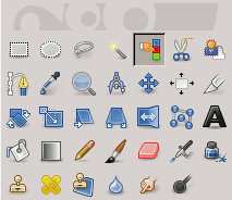 La icona Selecció per color en la caixa d'eines
