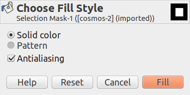 The „Choose Fill Style“ dialog