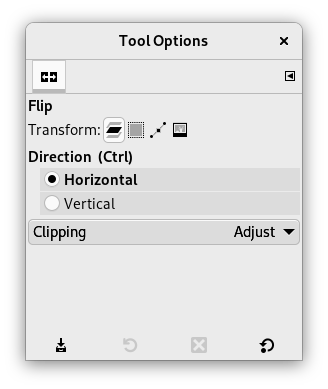 „Flip Tool“ Options