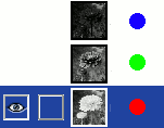 The original image, the decompose image and its Layer Dialog