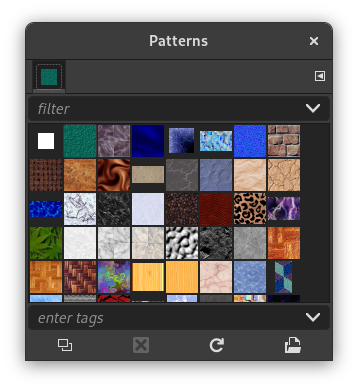 The Patterns dialog