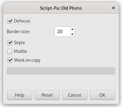 „Old Photo” options